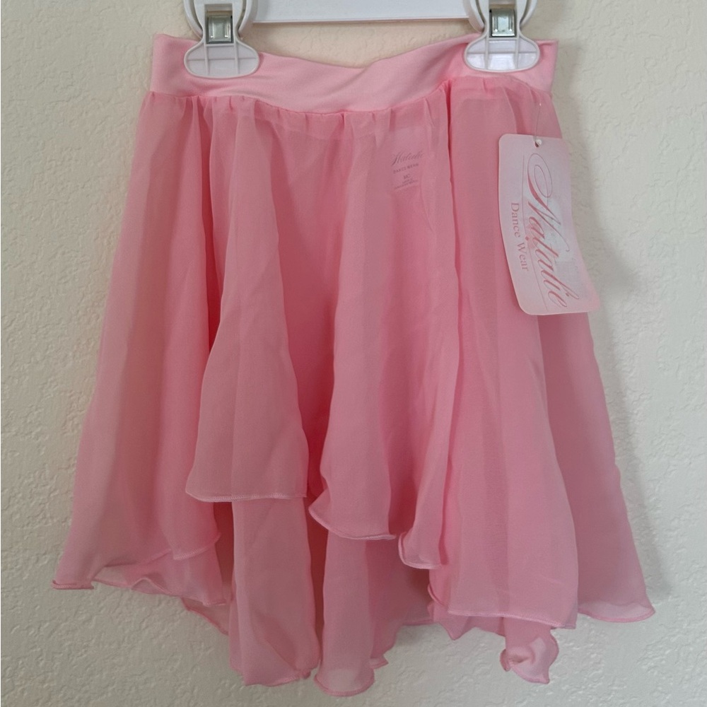 3 Brand new girl’s dance/ballet-wear: 2 chiffon Ballet Skirts and Pink Leotard